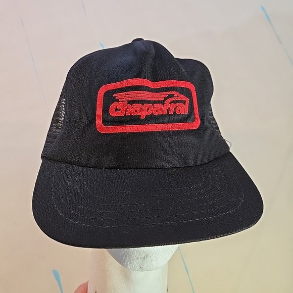 Vintage Chaparral Racing Snapback Hat OS USA Patch Racecar Trucker Embroidered‎